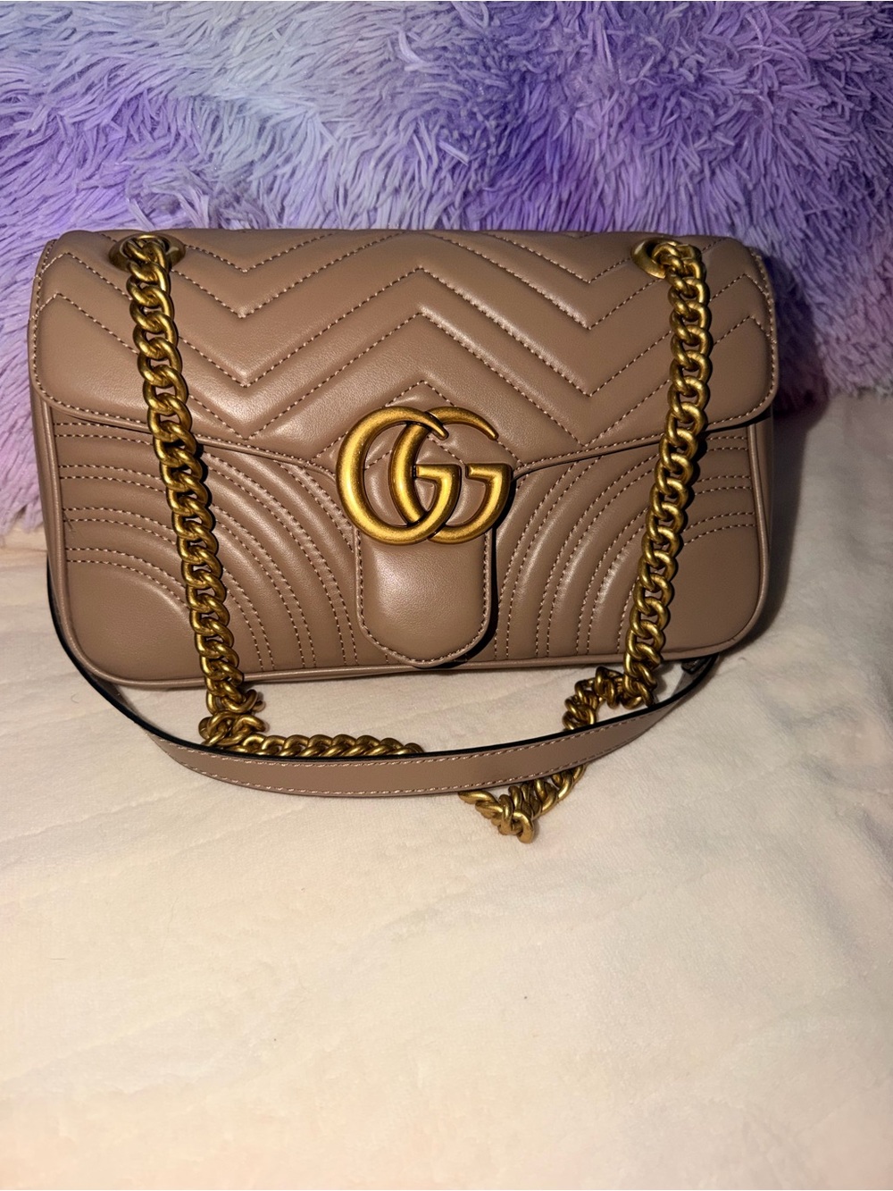 Marmont Shoulder Bag in Taupe